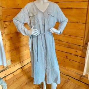 Woolrich linen long sleeve dress